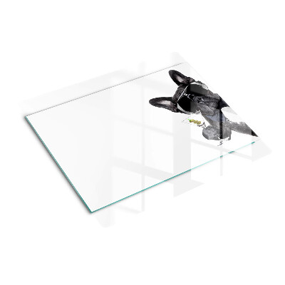 Snijplanken glas Hond met zonnebril