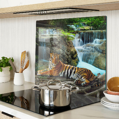 Snijplanken glas Tijger in zijn natuurlijke habitat