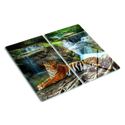 Snijplanken glas Tijger in zijn natuurlijke habitat