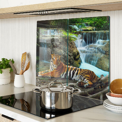 Snijplanken glas Tijger in zijn natuurlijke habitat