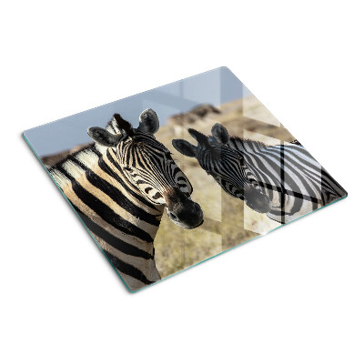 Glazen snijplanken Zebra's in hun natuurlijke habitat