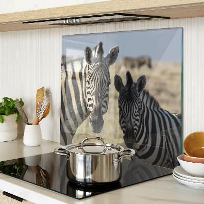 Glazen snijplanken Zebra's in hun natuurlijke habitat