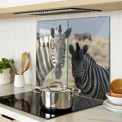 Glazen snijplanken Zebra's in hun natuurlijke habitat