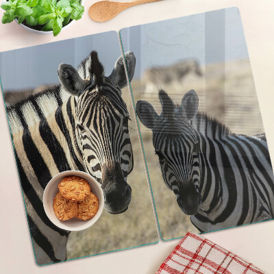 Glazen snijplanken Zebra's in hun natuurlijke habitat