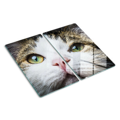 Snijplanken glas Kat met groene ogen