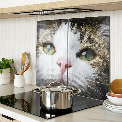 Snijplanken glas Kat met groene ogen