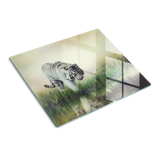Snijplanken glas Tijger in het gras