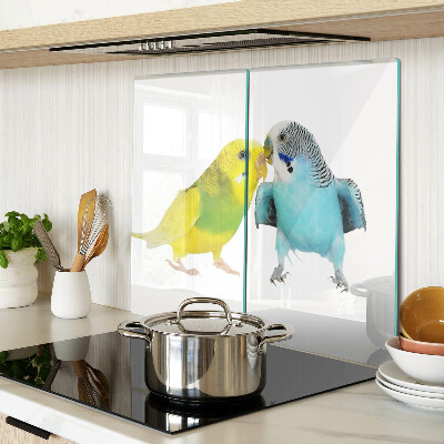 Snijplanken glas Gele en blauwe papegaaien