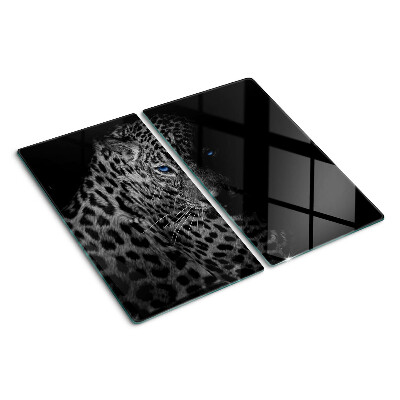 Glazen snijplanken Linker panter met blauwe ogen