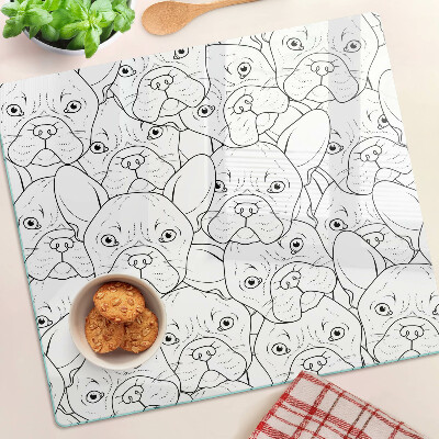 Snijplanken glas Franse Bulldog Honden