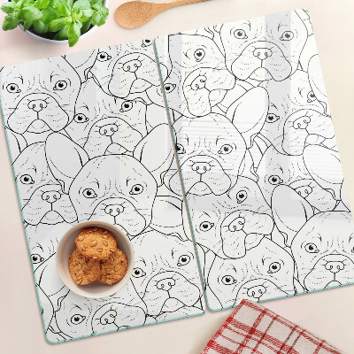 Snijplanken glas Franse Bulldog Honden