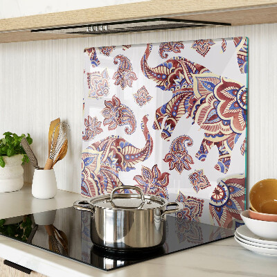 Glazen snijplanken Paisleypatroon met bloemen