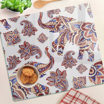Glazen snijplanken Paisleypatroon met bloemen