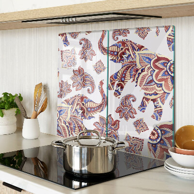 Glazen snijplanken Paisleypatroon met bloemen