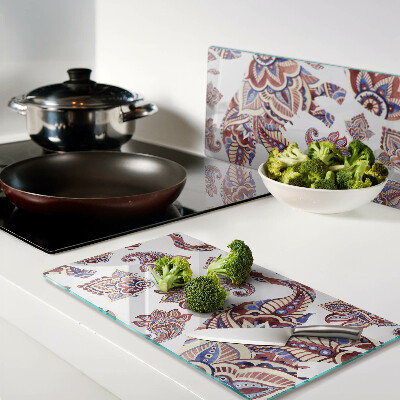 Glazen snijplanken Paisleypatroon met bloemen