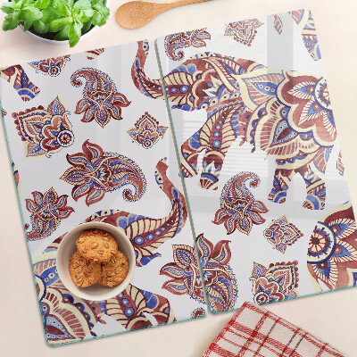 Glazen snijplanken Paisleypatroon met bloemen
