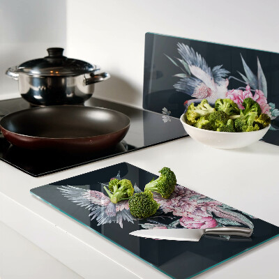 Snijplanken glas Bloemen en vogels