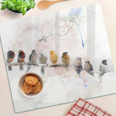 Glazen snijplanken Vogels op een tak