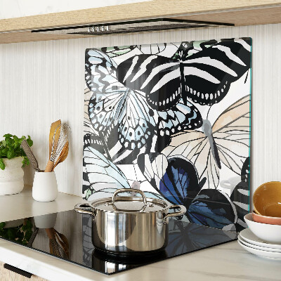 Snijplanken glas Vlindermotief in verschillende kleuren