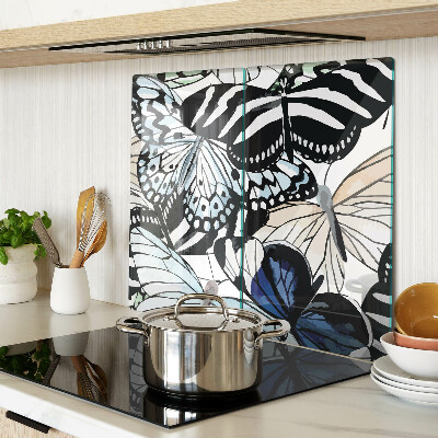 Snijplanken glas Vlindermotief in verschillende kleuren