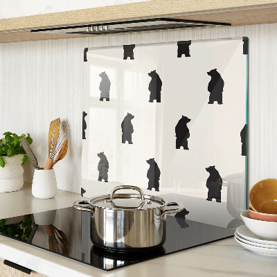 Snijplanken glas Silhouetten van beren