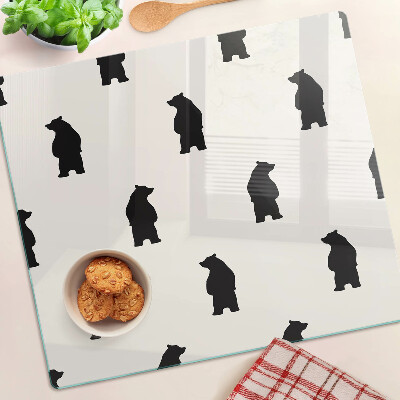 Snijplanken glas Silhouetten van beren