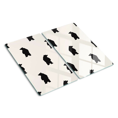 Snijplanken glas Silhouetten van beren