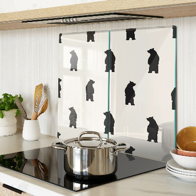 Snijplanken glas Silhouetten van beren