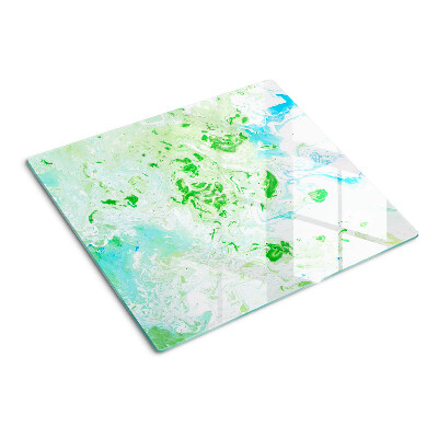 Snijplanken glas Abstracte wervelingen in groen en blauw