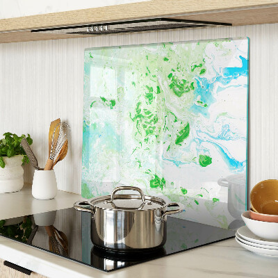 Snijplanken glas Abstracte wervelingen in groen en blauw