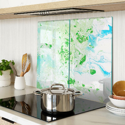 Snijplanken glas Abstracte wervelingen in groen en blauw