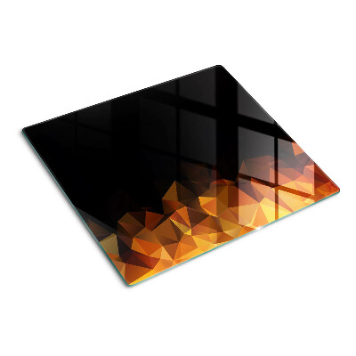 Snijplanken glas Brandend vuur in geometrische stijl