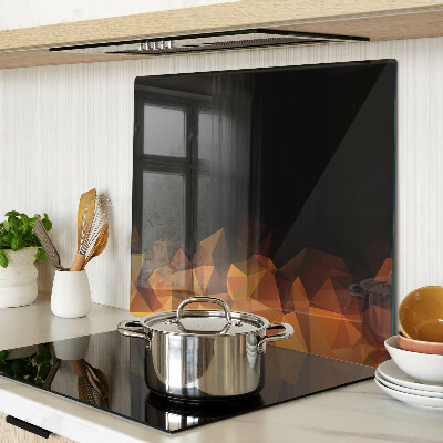 Snijplanken glas Brandend vuur in geometrische stijl