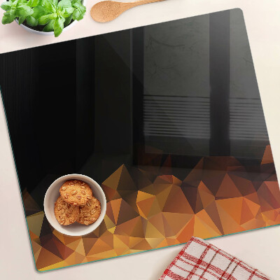 Snijplanken glas Brandend vuur in geometrische stijl