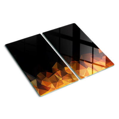 Snijplanken glas Brandend vuur in geometrische stijl