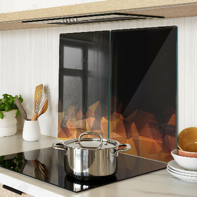 Snijplanken glas Brandend vuur in geometrische stijl