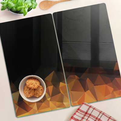 Snijplanken glas Brandend vuur in geometrische stijl