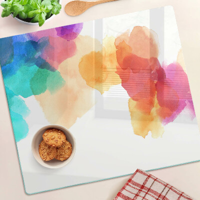 Glazen snijplanken Kleurrijke aquarelvlekken