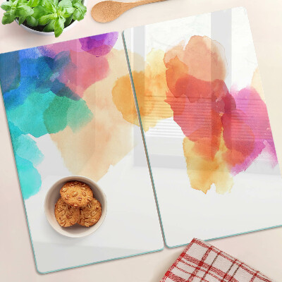 Glazen snijplanken Kleurrijke aquarelvlekken