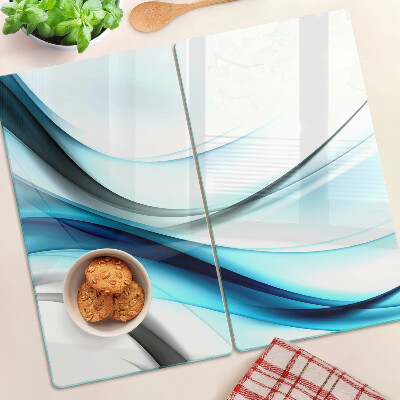 Glazen snijplanken Golven in tinten blauw