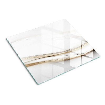 Glazen snijplanken Abstracte golven in beige tinten