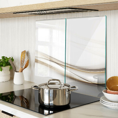 Glazen snijplanken Abstracte golven in beige tinten