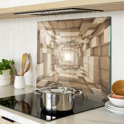 Snijplanken glas Interieur van een houten tunnel