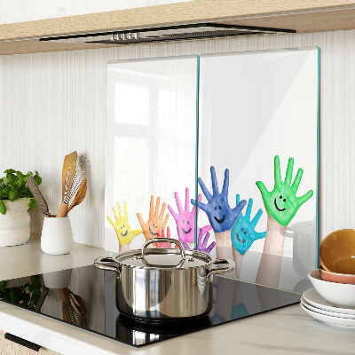 Snijplanken glas Kleurrijke lachende handen