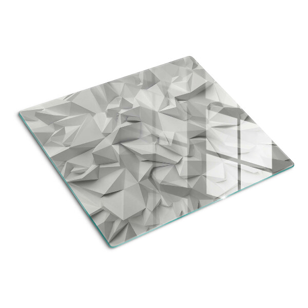 Glazen snijplanken Abstract 3D-patroon in grijstinten