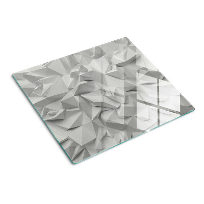 Glazen snijplanken Abstract 3D-patroon in grijstinten