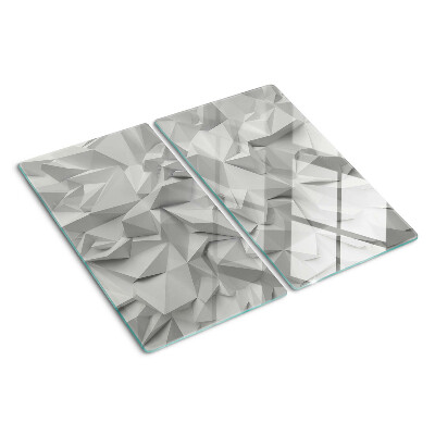 Glazen snijplanken Abstract 3D-patroon in grijstinten