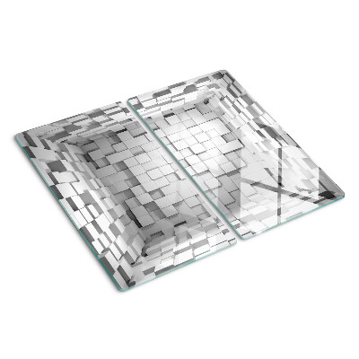 Snijplanken glas Grijs en wit mozaïek