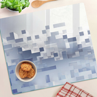 Snijplanken glas Geometrische patronen in tinten blauw