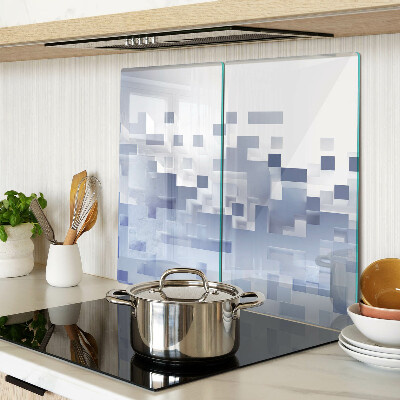Snijplanken glas Geometrische patronen in tinten blauw